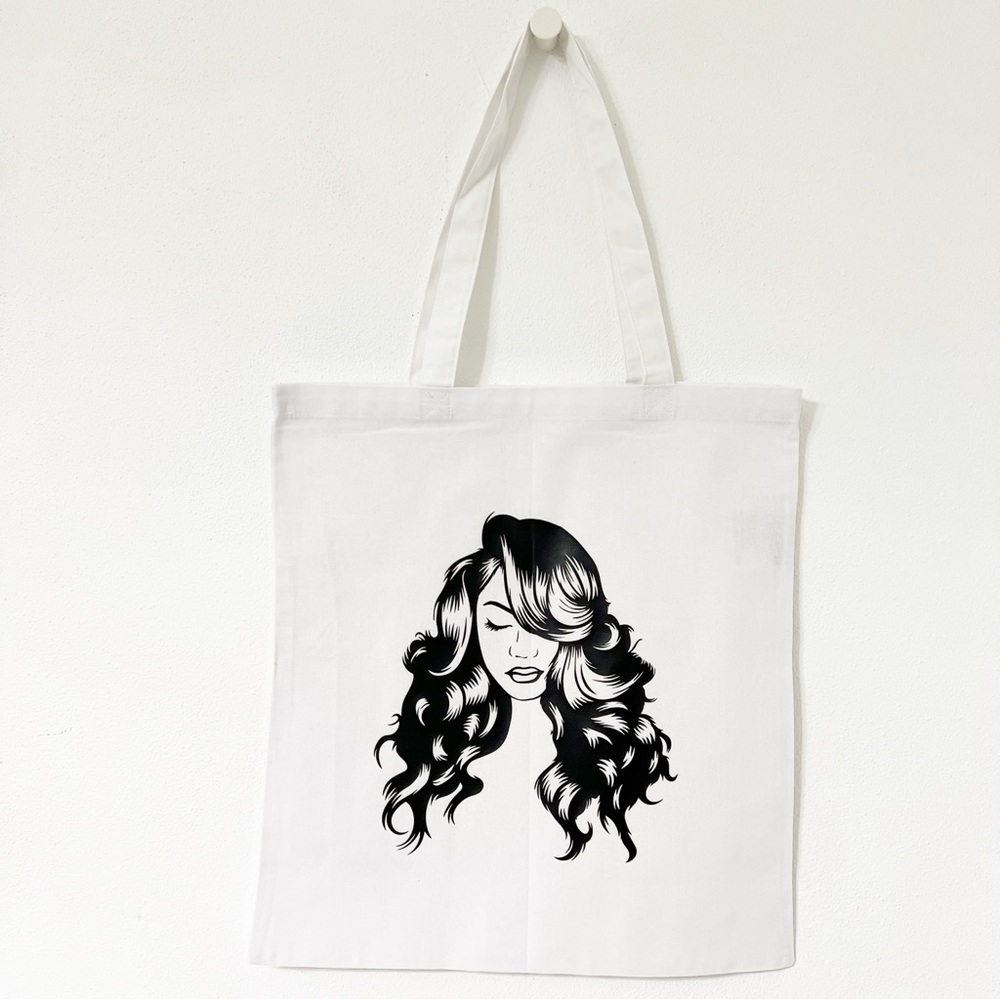 Bold Beauty Black & White Graphic Tote Bag